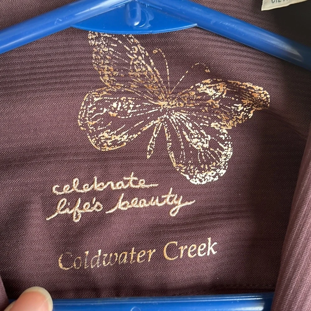 Like new Coldwater Creek brown one button jacket - Picture 3 of 14